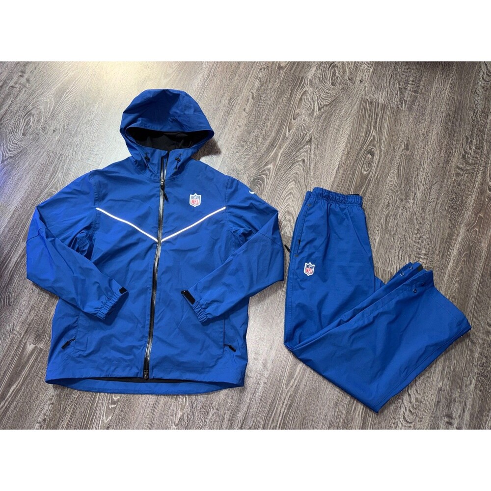 Men L Nike NFL Shield Team Issued PE On-Field Storm-Fit Rain Suit Jacket + Pants